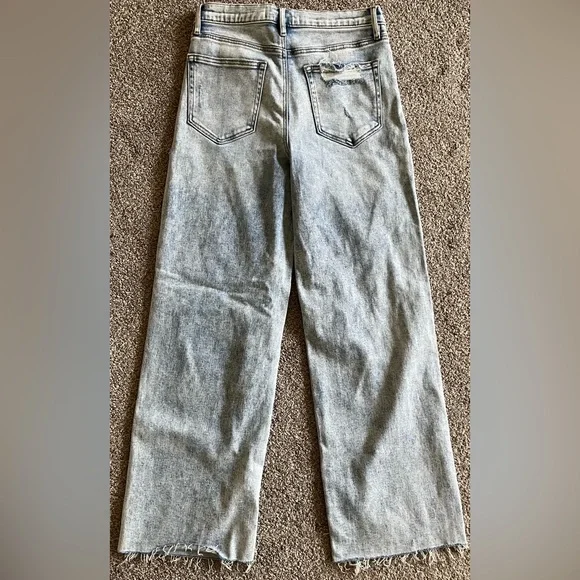 Altar'd State Light Wash Distressed Straight Leg Jeans - Picture 4 of 4